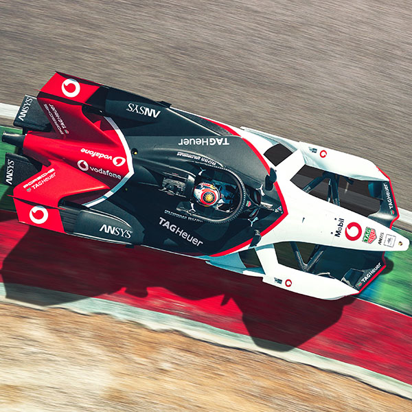 Porsche formula e from above